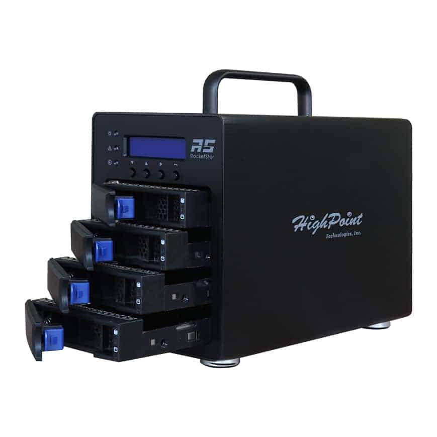 (image for) HighPoint RocketStor 6614V 4 Bay 6Gb/s SAS/SATA Open Box RAID Tower Enclosure
